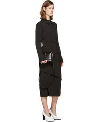 Jupe en laine noire Jil Sander