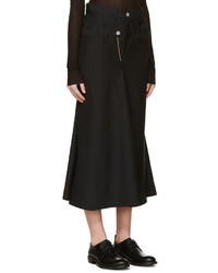 Jupe en laine noire Junya Watanabe