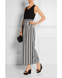 Jupe longue à rayures verticales blanche et noire Dolce & Gabbana