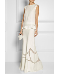 Jupe longue blanche Alberta Ferretti