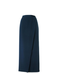 Jupe longue bleu marine Chanel Vintage