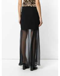 Jupe longue de tulle noire Givenchy