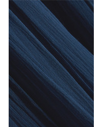 Jupe longue en soie bleu marine Chloé