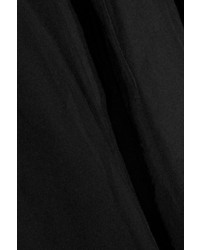 Jupe longue en soie plissée noire Brunello Cucinelli