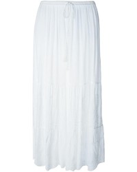 Jupe longue plissée blanche Melissa Odabash
