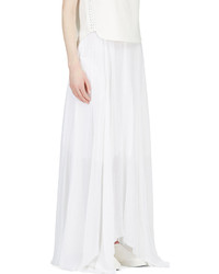 Jupe longue plissée blanche Yang Li