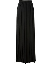 Jupe longue plissée noire Lanvin