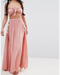 Jupe longue rose Asos