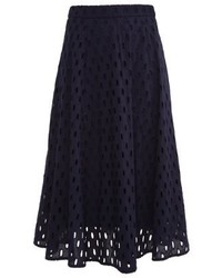 Jupe mi-longue bleu marine IVY & OAK