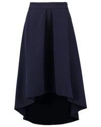 Jupe mi-longue bleu marine KIOMI