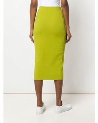 Jupe mi-longue en tricot chartreuse Antonio Marras