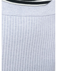Jupe mi-longue en tricot grise Kenzo