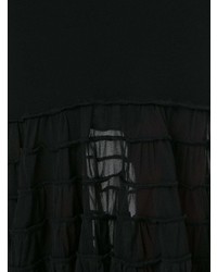 Jupe mi-longue en tulle à volants noire Jean Paul Gaultier Vintage
