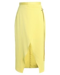 Jupe mi-longue jaune River Island
