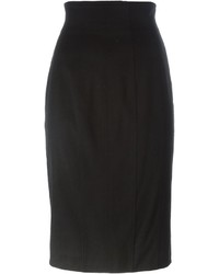 Jupe mi-longue noire Christian Dior