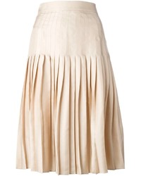 Jupe mi-longue plissée beige Givenchy