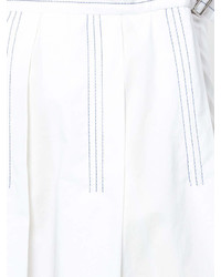 Jupe mi-longue plissée blanche Marni