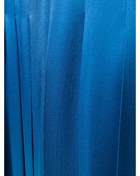 Jupe mi-longue plissée bleue Fendi