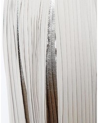 Jupe mi-longue plissée grise Asos