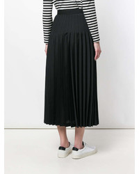 Jupe mi-longue plissée noire Junya Watanabe