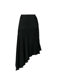Jupe mi-longue plissée noire Romeo Gigli Vintage