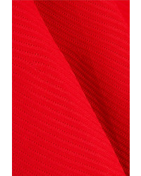 Jupe mi-longue plissée rouge Victoria Beckham