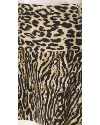 Jupe trapèze imprimée léopard marron Giambattista Valli