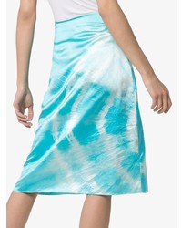Jupe trapèze imprimée tie-dye bleu clair Ashley Williams