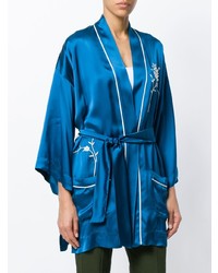 Kimono à fleurs bleu Forte Forte