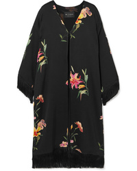 Kimono à fleurs noir Etro