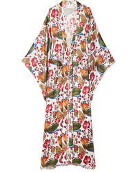 Kimono à fleurs orange We Are Leone