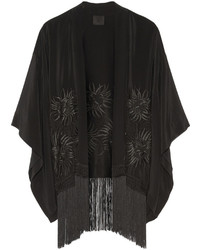 Kimono à franges noir Anna Sui