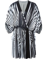 Kimono à rayures verticales blanc et noir