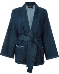 Kimono en denim bleu