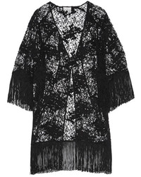 Kimono en dentelle noir Miguelina