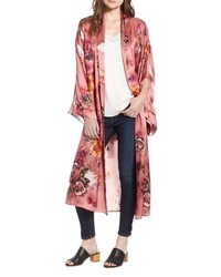 Kimono imprimé rose