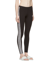 Leggings à rayures verticales noirs et blancs adidas