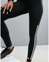 Leggings à rayures verticales noirs et blancs adidas
