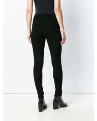 Leggings en cuir noirs Manokhi