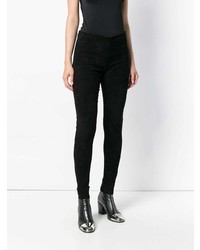 Leggings en cuir noirs Manokhi