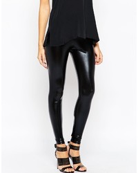 Leggings en cuir noirs Asos