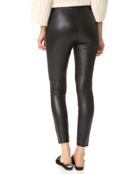 Leggings en cuir noirs Ella Moss