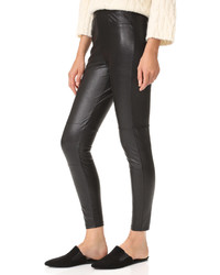 Leggings en cuir noirs Ella Moss