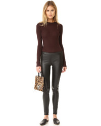 Leggings en cuir noirs Mackage