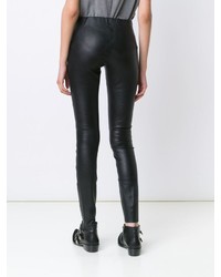 Leggings en cuir noirs Anine Bing