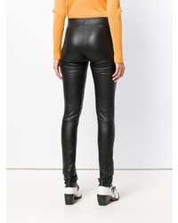 Leggings en cuir noirs Drome