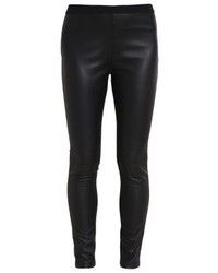 Leggings en cuir noirs Maze