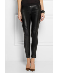 Leggings en cuir noirs MICHAEL Michael Kors