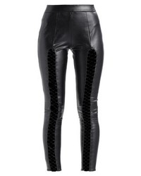 Leggings en cuir noirs Missguided