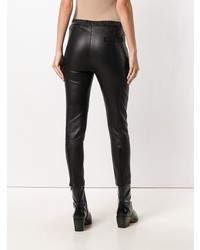 Leggings en cuir noirs Almaz